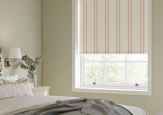 Adelaide, Winnies Stripe Rosies Pink - Roller Blind - Image 5